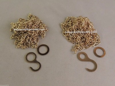 2 X Messing Ketten Für Coucou Mechanismus 1 Tag Regula 25 Neu Mit Ringen + Cro