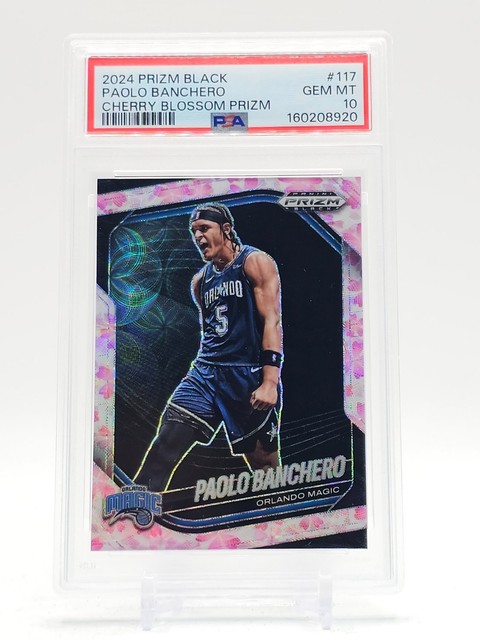 Paolo Banchero 2024-25 Panini Prizm Black Cherry Blossom 20/20 PSA 10 Q7217-6
