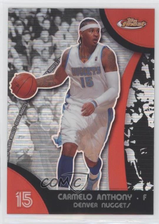 2007-08 Topps Finest Refractor Carmelo Anthony #15 HOF pt8