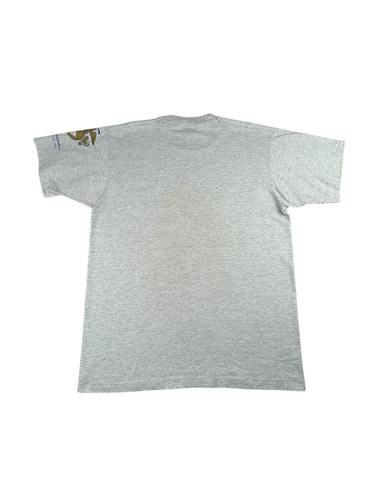 VTG The 17Th Annual Marine Corps Marathon T-Shirt Gray Large 1992 Washington DC