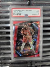 2023 Panini National Convention Gold VIP Joel Embiid Red Sparkle/199 color match