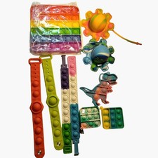 Fidget Toys Poppers Textured bands ADHD Lot 10