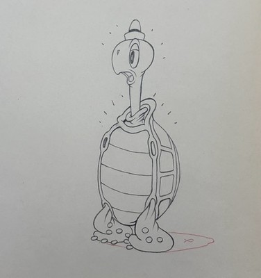 Toby Tortoise Returns Max Hare Production Drawing Cel Original Disney 1936