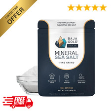 Baja Gold Mineral Sea Salt, Fine Grind, 1 Lb....