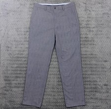 Brooks Brothers Dress Pants Mens 33x32 Grey Plaid Classic Wool Dress Slacks