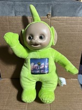 2003 Teletubbies plush green Dipsy TALKS SINGS 12" Hologram tummy
