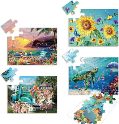 4 Pack 16 Large Jigsaw Puzzles Dementia Alzheimer'S Products and Activities for 
