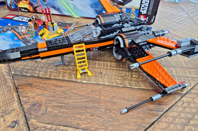 Used Lego 75102 Star Wars Poe's X-Wing Fighter 100% Complete w/ manual and box