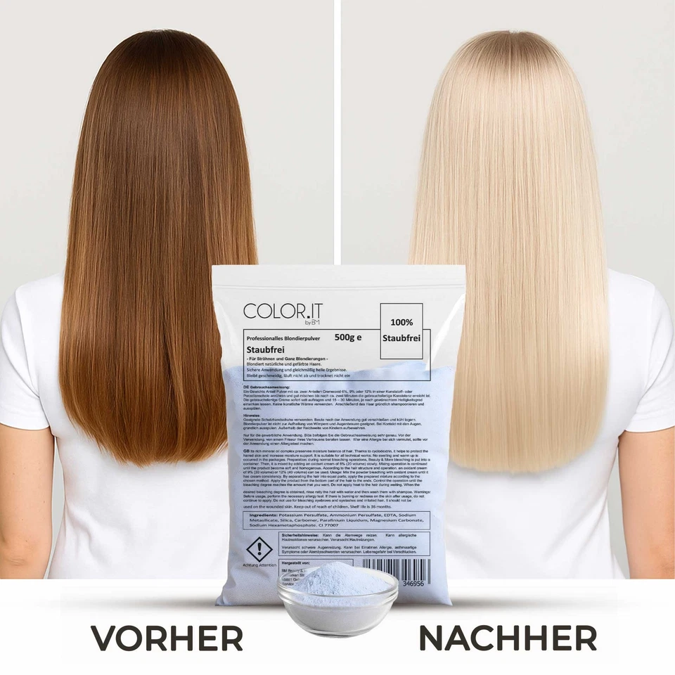 COLOR.IT Blondierpulver – Premium-Haaraufheller (5er Pack) 500g - Bild 3 von 3