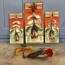 NOS 4 Pflueger Luminous Tandem Spinners No. 1998 Unweighted & No. 2945 Weighted