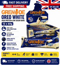 Image of Grenade OREO White Protein Bars High Protein Low Sugar Snack 12 x 60g Gym Fitnes