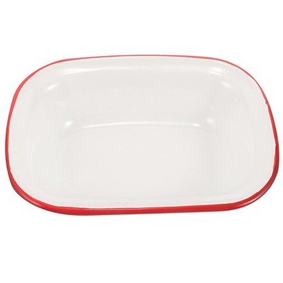 Enamel Storage Pan Baking Pans for Oven with Rack Insert Bread Cooking