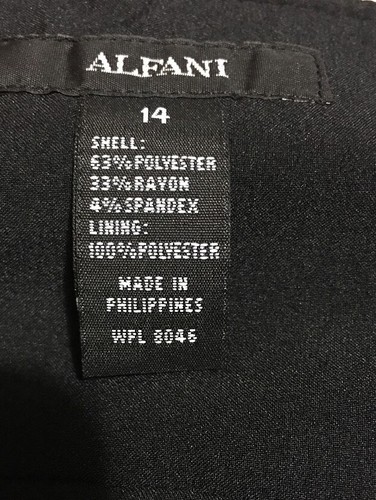 NEW! Alfani All Spice Double Pins Strip Skirt Black/White Size 14 - Picture 5 of 8