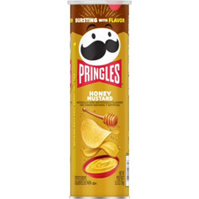 3 Pack Pringles Honey Mustard Flavor Potato Crisps 5.5 oz. Canisters