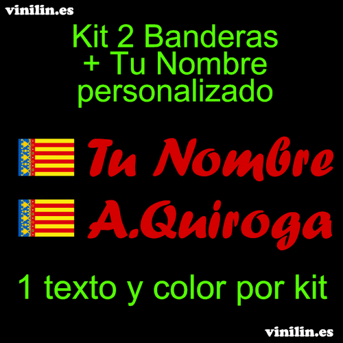 Valencia Flag Vinyl Sticker + Custom Name - Picture 9 of 15