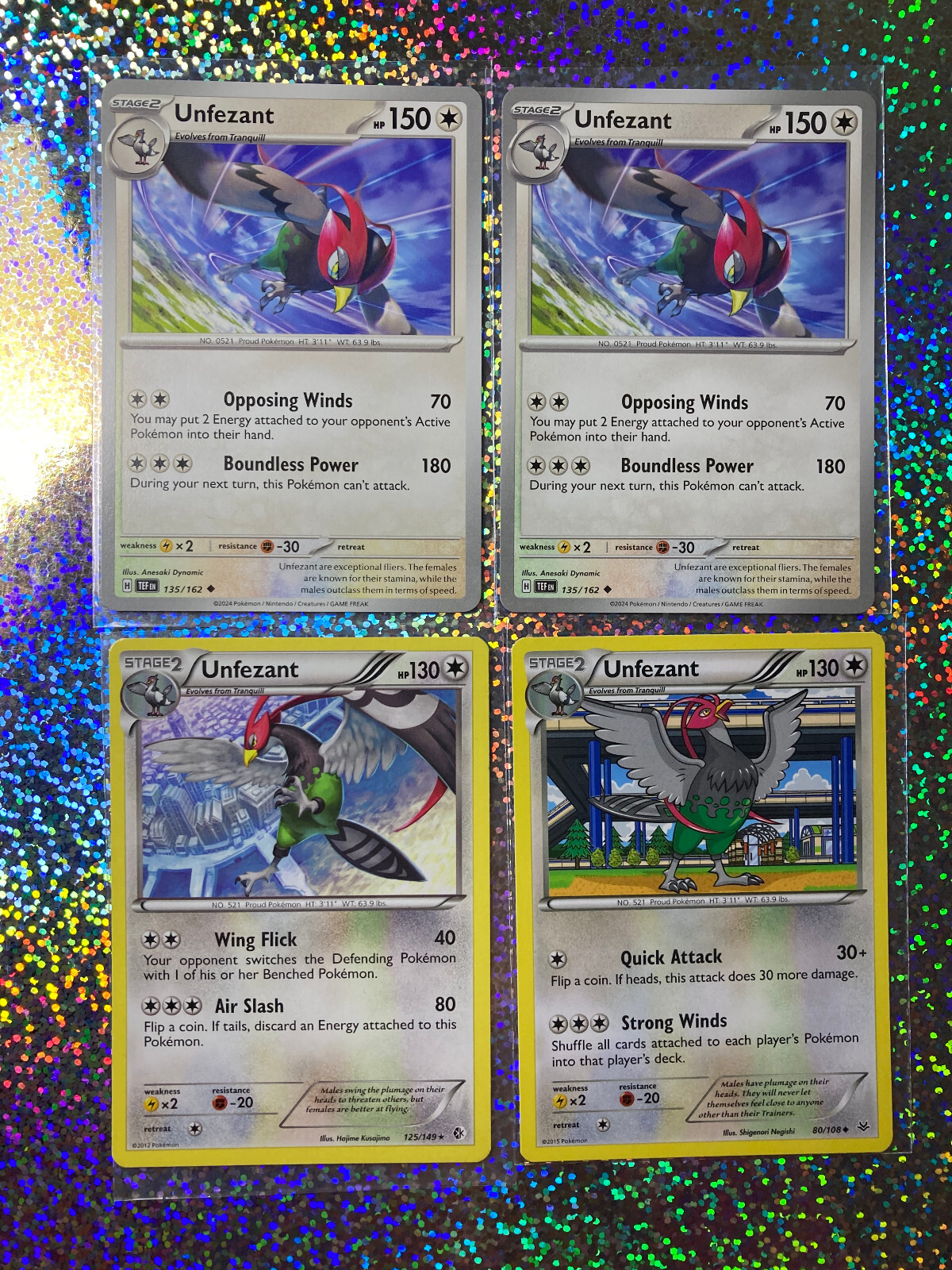 Pokemon TCG Regular Unfezant: Boundaries Crossed 125/149; Roaring Skies 80/108