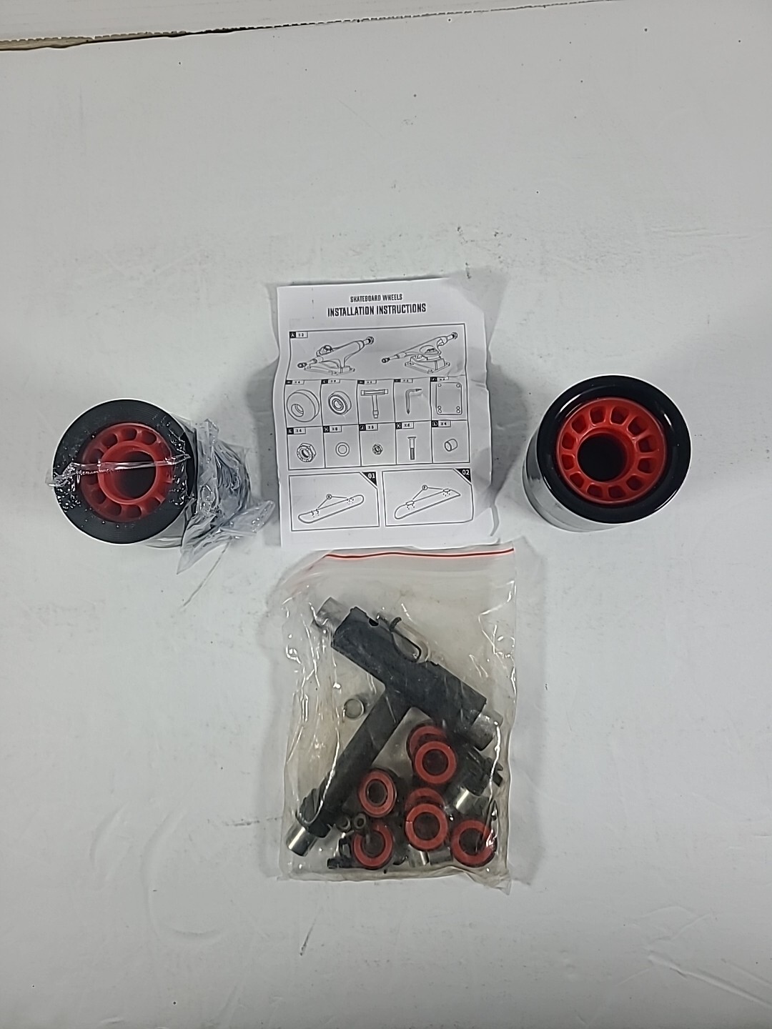 Skateboard Wheels 70mm 60mm 80a with Skateboard T Tool and ABEC-9 Bearings