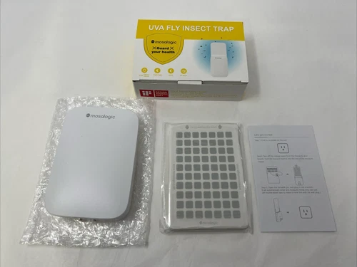Mosalogic Flying Insect Trap Plug-in Mosquito Killer Gnat Catcher White