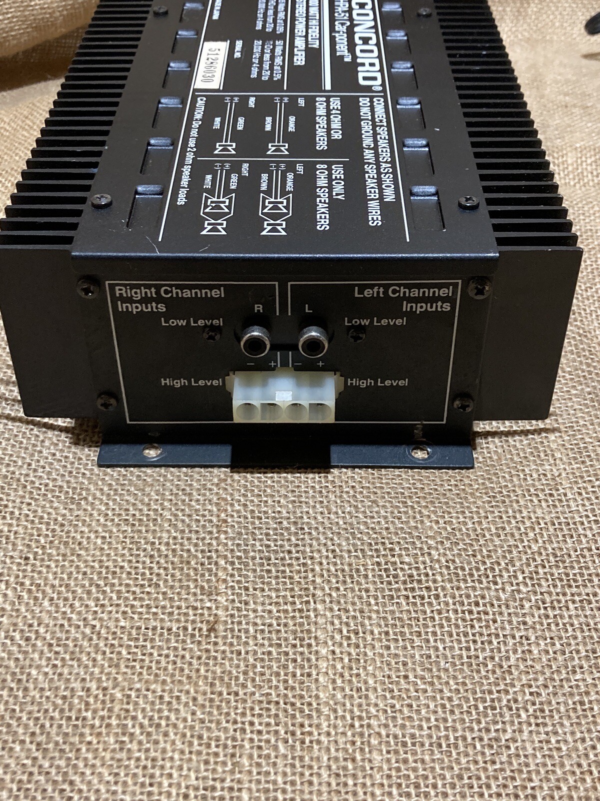 Concord HPA51 Carponent Hi Fidelity Stereo Power Old School Audio