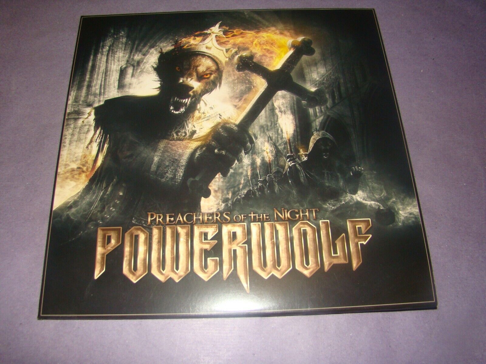 POWERWOLF-PREACHERS OF NIGHT GATEFOLD LIMITED PRESS DOUBLE ORANGE VINYL+POSTER