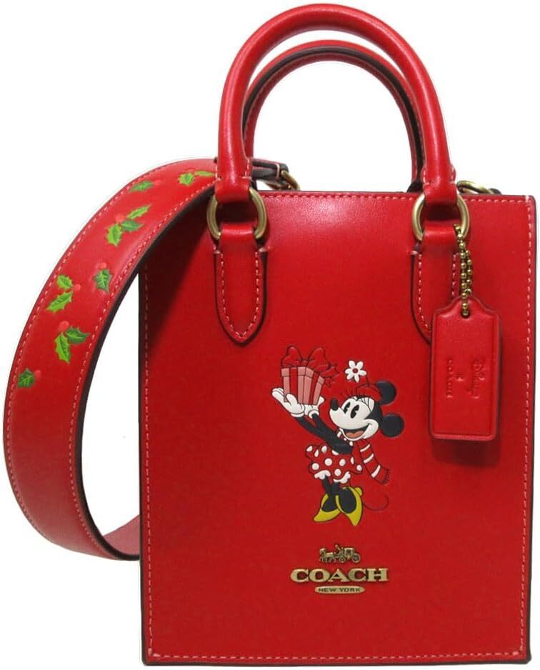 COACH //ミニーマウス //ハンドバッグ //レッド Coach] X DISNEY North/South Mini Tote/Minnie Mouse CN022 B4RGO Red