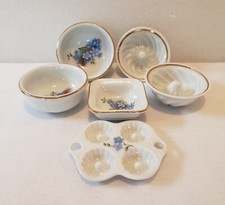 Roehler Porzellan Baking Set Miniatur Miniature Porcelain 6 Piece Germany Vtg