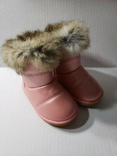 Comfy Kids Toddler Girls Snow Boots With Faux Fur Lining Size 5 Pink