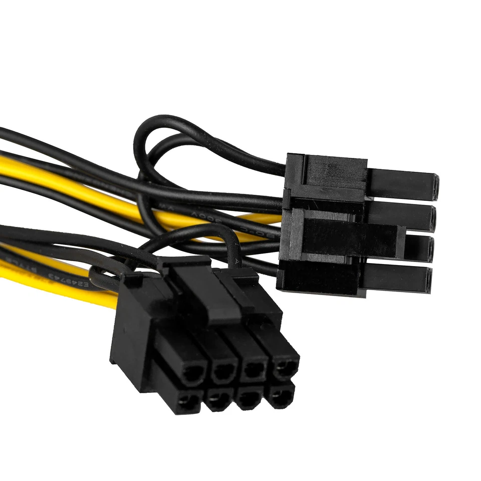 3 Pack 6pin to Dual 8pin PCIe Power Cable Converter Video Graphics Card Adapter - Image 4 of 4