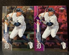 2020 TOPPS CHROME MIGUEL CABRERA #6 Pink REFRACTOR And Base!!!!
