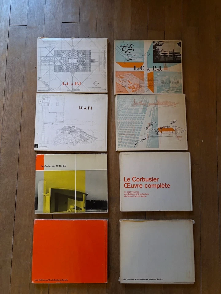 LIVRE D'ARCHITECTURE LE CORBUSIER, ŒUVRES COMPLÈTES AVEC JAQUETTES D'ORIGINE - Photo 2/3