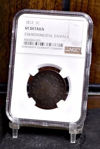 1812  Large Cent - NGC VF Detail  Environmental Damage (#58377-L)