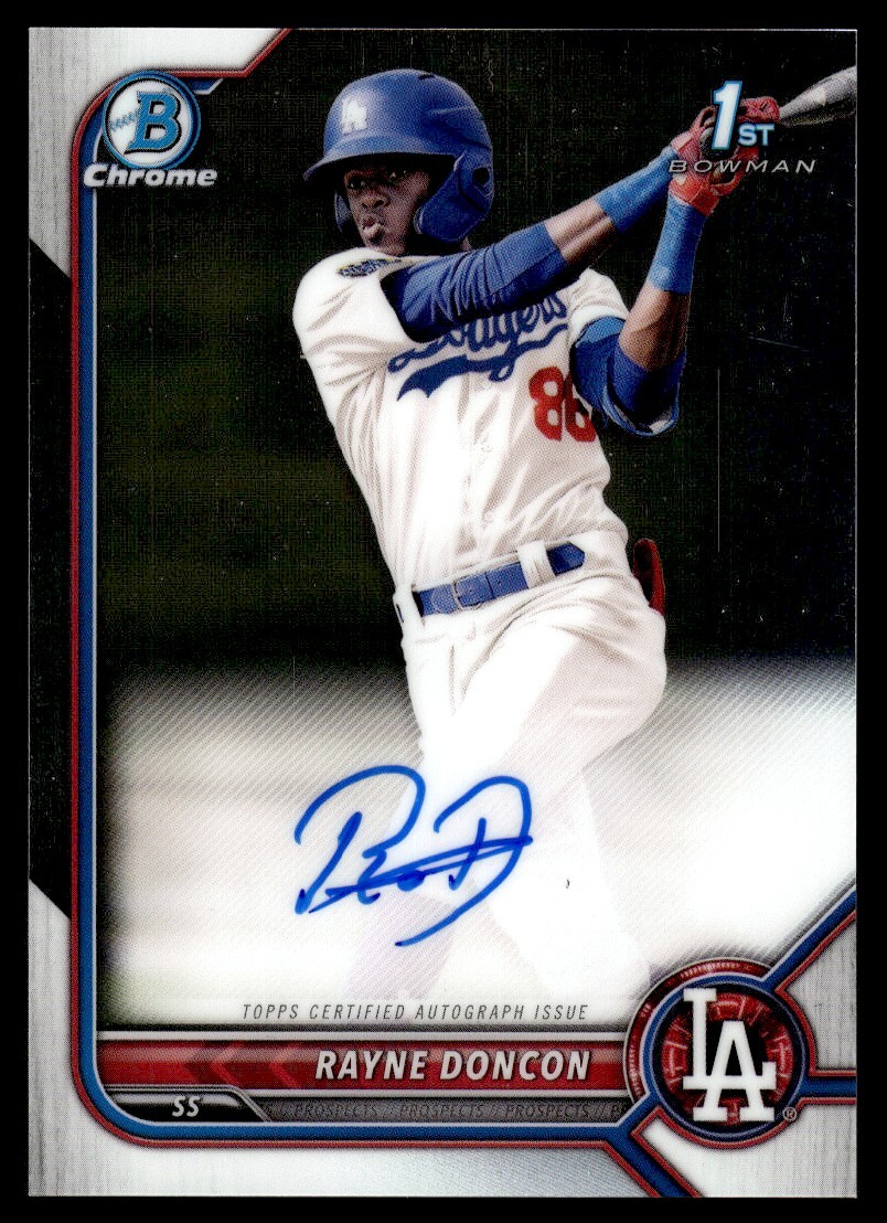 2022 Bowman Chrome 1ST Prospect AUTO Rayne Doncon