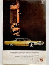 1969 Cadillac Coupe Deville Print Ad 10 X 6-12