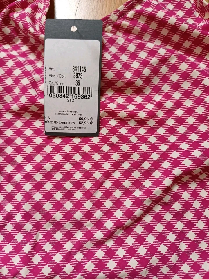 Marc O'Polo Designer Belted Swimsuit Pink & White Gingham Check Size 8 BNWT - Image 4 of 4