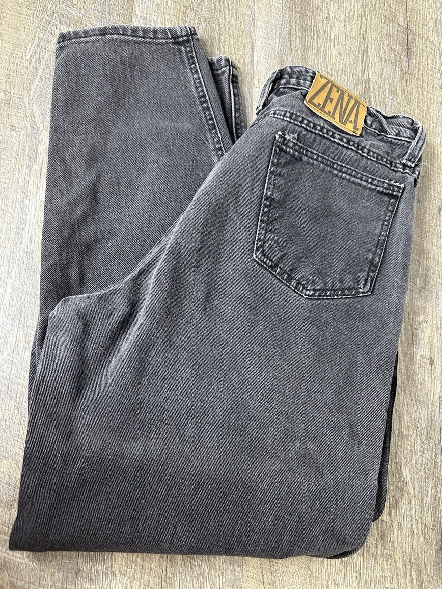 Zena Jeans Vintage Black Tapered Leg Made In USA Women's Tag Size