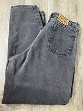 Zena Jeans Vintage Black Tapered Leg Made In USA Women's Tag Size 14