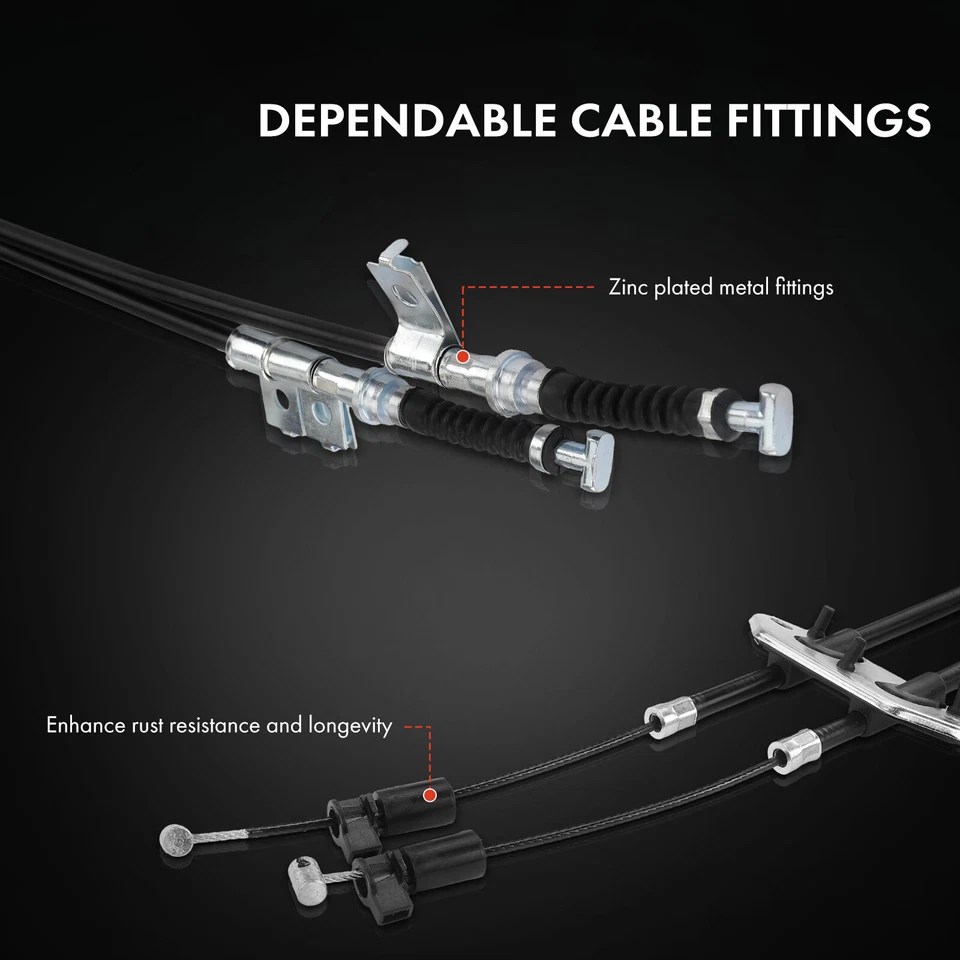 2x Cabo de Freio de Estacionamento para Ford Fusion 2007-2012 Mercury Milan Traseiro Esquerdo e Direito - Imagem 4 de 4
