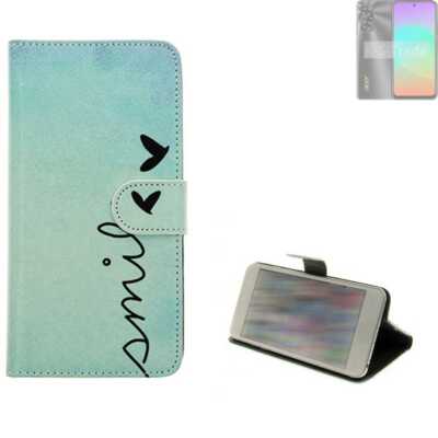 360° Schutz Hülle für Acer Sospiro A60 Wallet Case Design smile