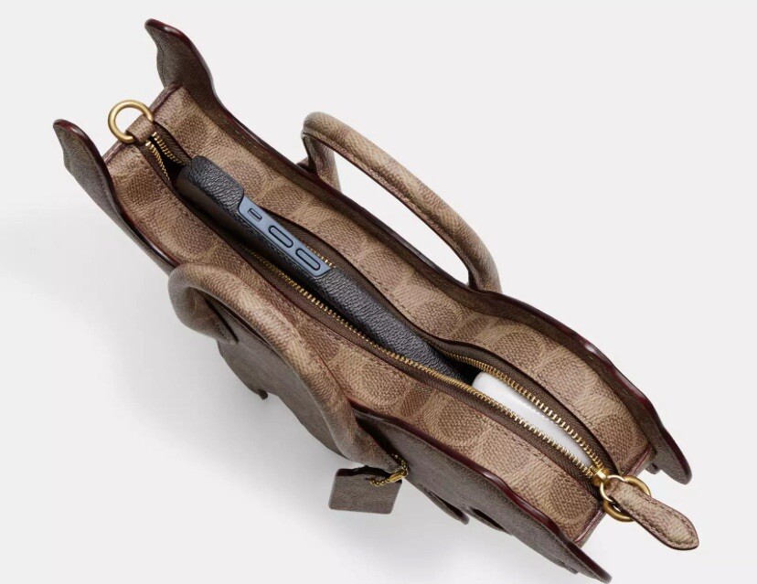 COACH Rexy Bag in Signature Canvas Crossbody Brass/Tan Rust