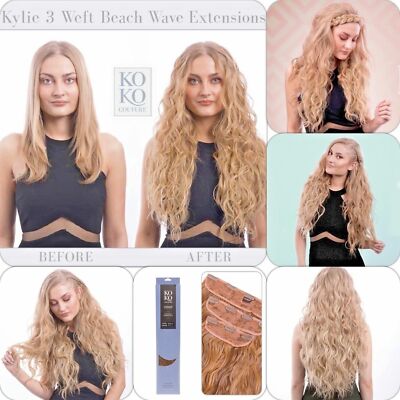 Koko Couture Deluxe Dicke 3 Stück Wellen Clip In Haarverlängerung Wie Echthaar.