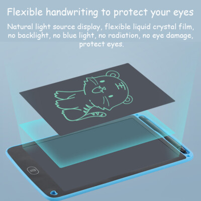10.5 Inch Blue Kids LCD Writing Tablet - Art Fun, Car Rides&Preschool Activities