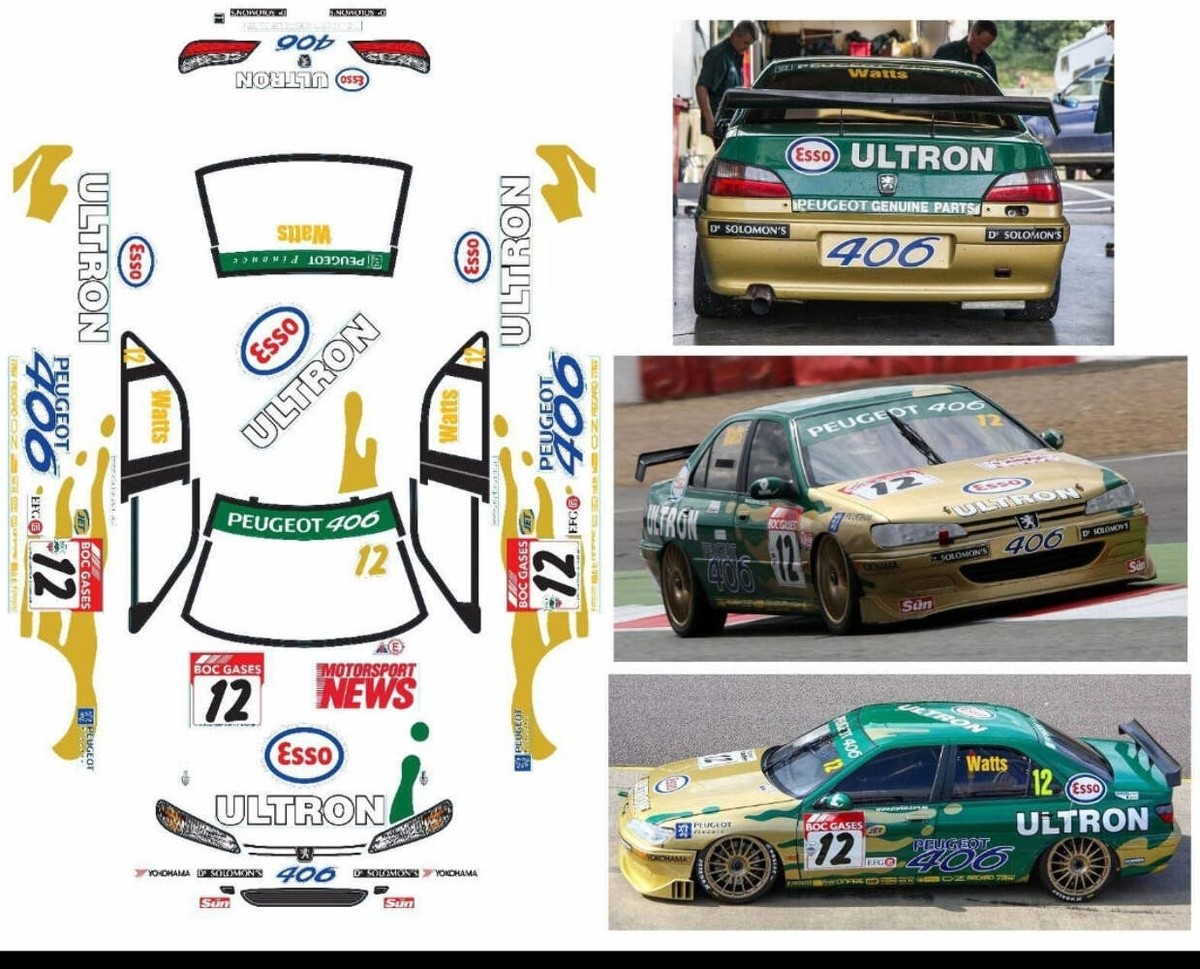 TC026 Peugeot 406 190mm replica for Tamiya chassis tt01 tt02 tl01