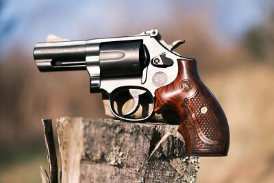 Smith & Wesson K/L Round HOGUE Bantam FlatTop Diamonds/Stipple All Wood Species