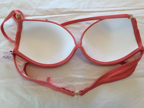 VICTORIAS SECRET BIKINI HALTER MOLDED CUPS TOP ONLY 2ZVQ SHIMMER BEAUTIFUL - Picture 3 of 4