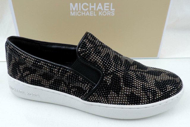 michael kors women's black slip on shoes