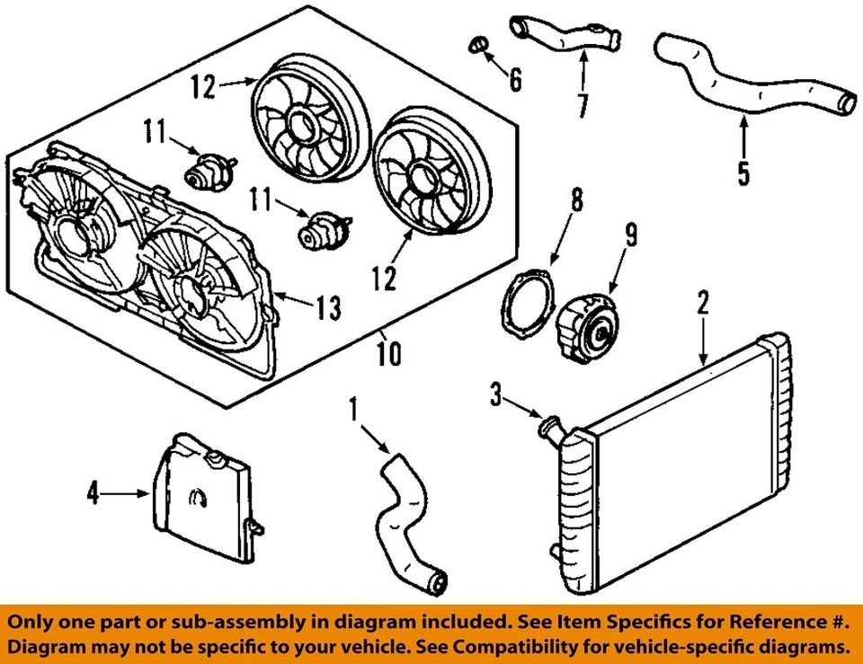Used Engine Cooling Fan Motor fits: 2004 Chevrolet Monte carlo Fan Assembly w/o - Imagem 3 de 4