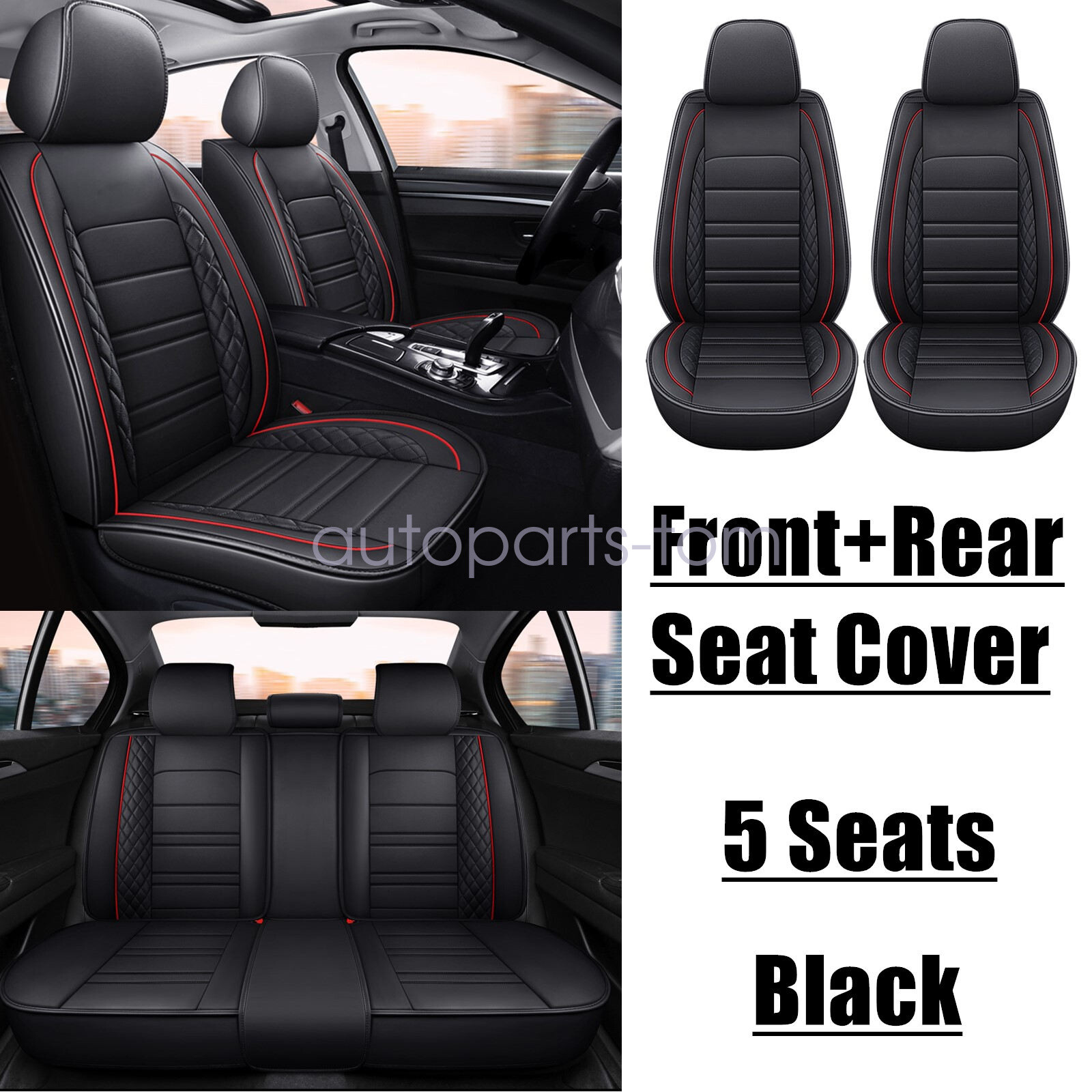 For INFINITI QX50 QX60 QX70 Car 5-SEAT COVERS PU Leather Full Set Protector Pad