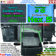 Generic Aquarium Filters For Aqua Tech Hex 5 non-OEM Fit EZ-Change 5 Cartridges