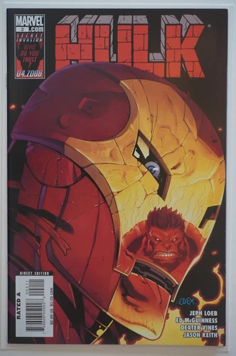 HULK 2, 1ST FULL RED HULK, 2008 UNREAD 9.8 NM/MINT WHITE PAGES 1ST PRINT