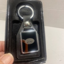Ford Key Fob Metal & Faux Leather New 